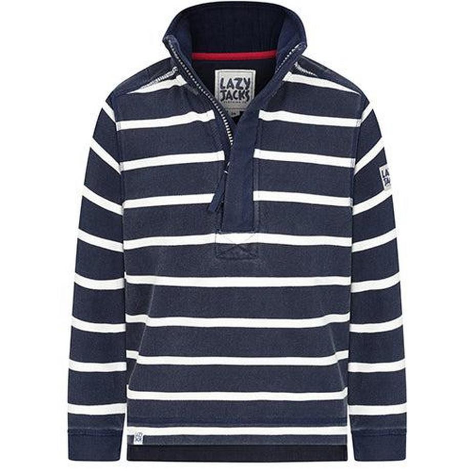 Lazy Jacks  Sweatshirt  ,  mit kurzem Reißverschluss, Piqué 