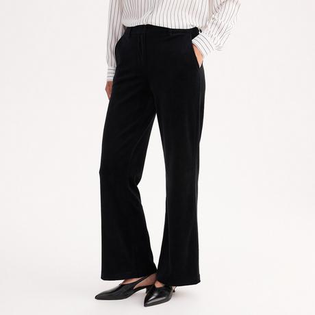 La Redoute Collections Pantalon Velours Lisse Taille Haute  