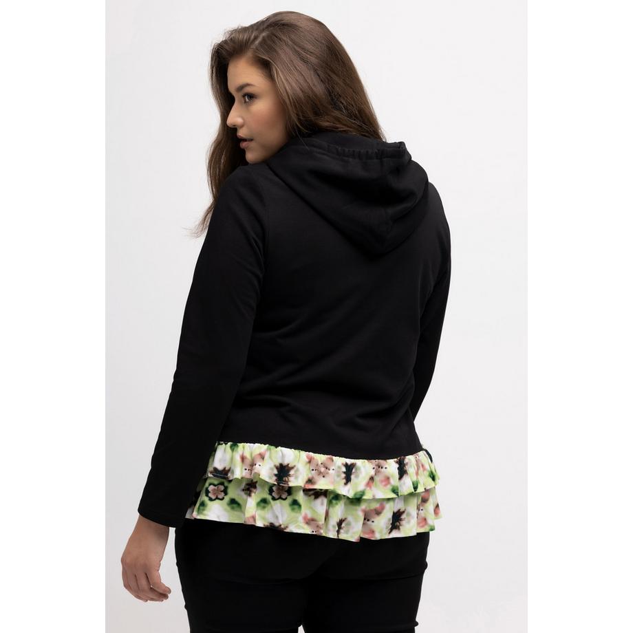 Ulla Popken Maglia dal taglio svasato effetto a più strati maniche lunghe  