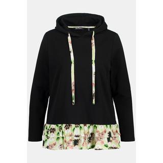 Ulla Popken  Hoodie, Lagenlook, A-Linie, Langarm, Kapuzenshirt 