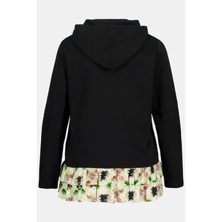 Ulla Popken  Hoodie, Lagenlook, A-Linie, Langarm, Kapuzenshirt 