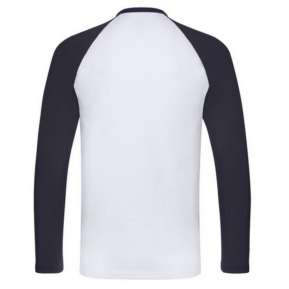 Fruit of the Loom Valueweight T-Shirt Baseball Manica Lunga  