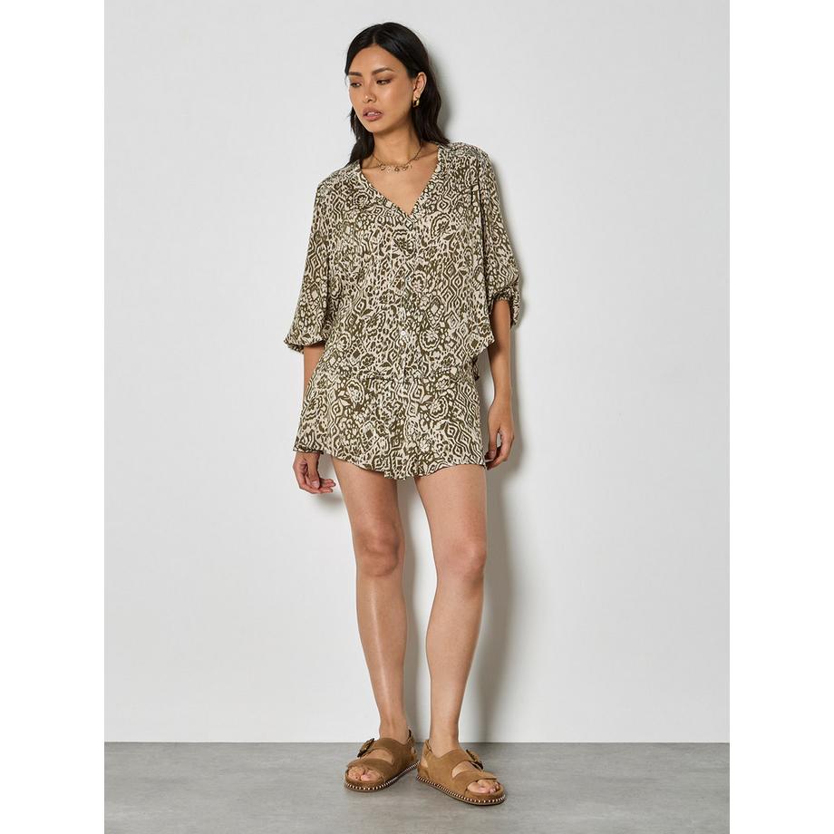 Ikat-Bluse mit Schimmer