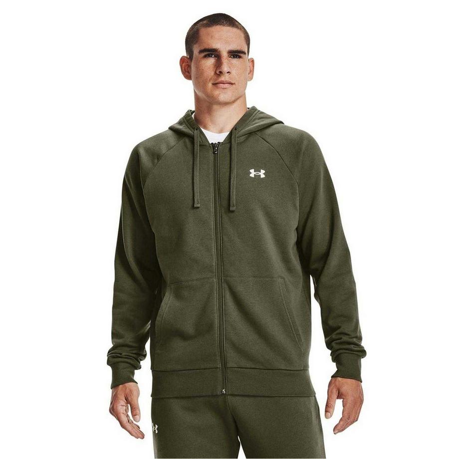 UNDER ARMOUR Felpa con cappuccio Rival con zip integrale in pile  