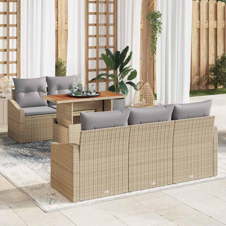 VidaXL Ensemble de meubles de jardin poly rattan  