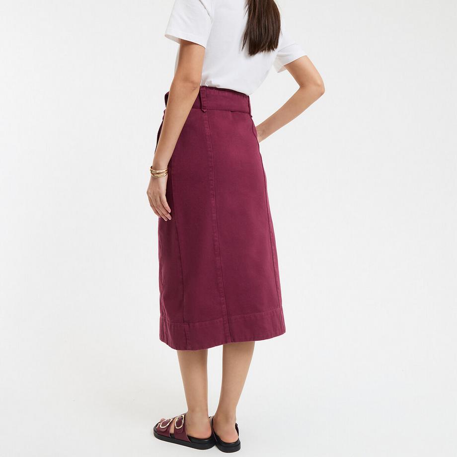 La Redoute Collections Midirock Wickeloptik Baumwoll-Twill  