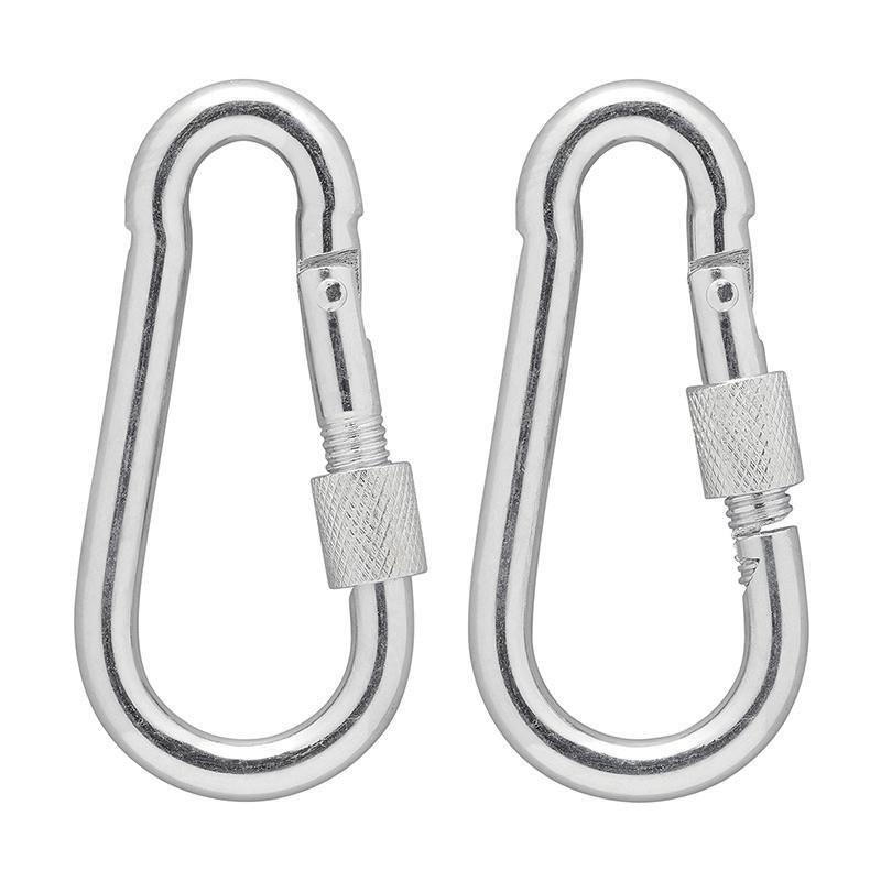 Pricenet  Moschettone in metallo 8x80mm con chiusura a vite 2 pezzi in blister 