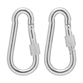 Pricenet  Moschettone in metallo 8x80mm con chiusura a vite 2 pezzi in blister 