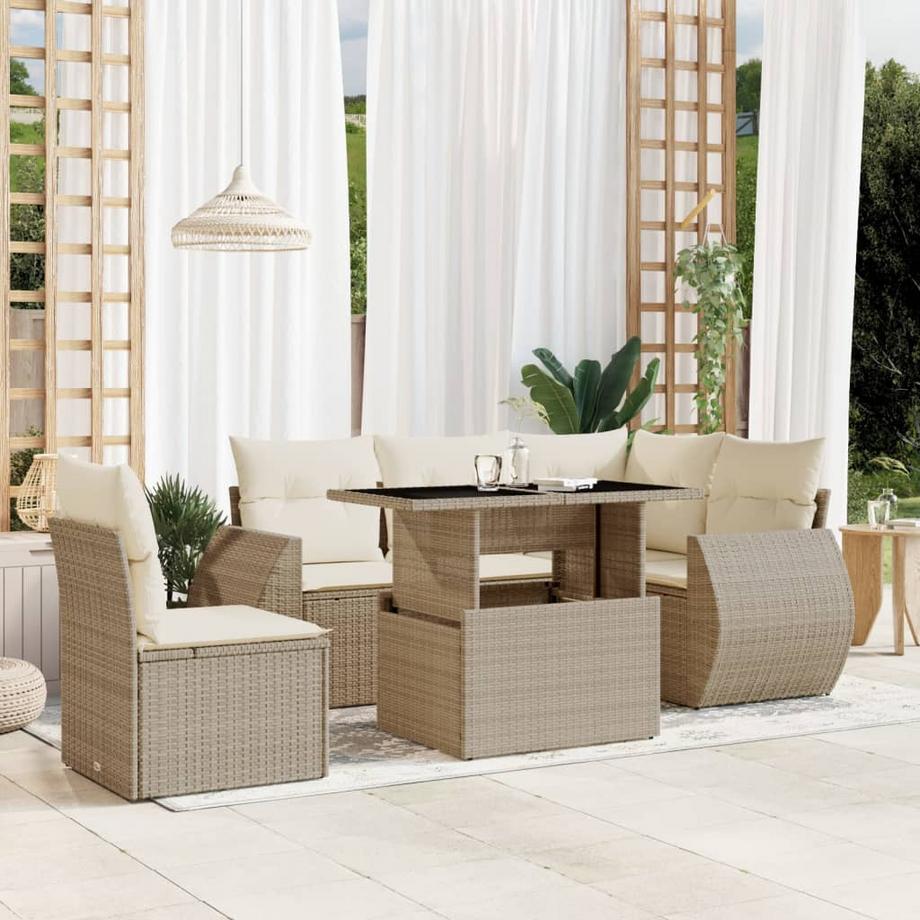 VidaXL Ensemble de canapés de jardin rotin synthétique  