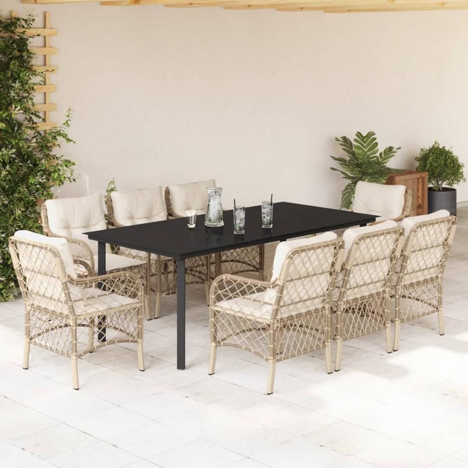 VidaXL set da pranzo da giardino Polirattan  