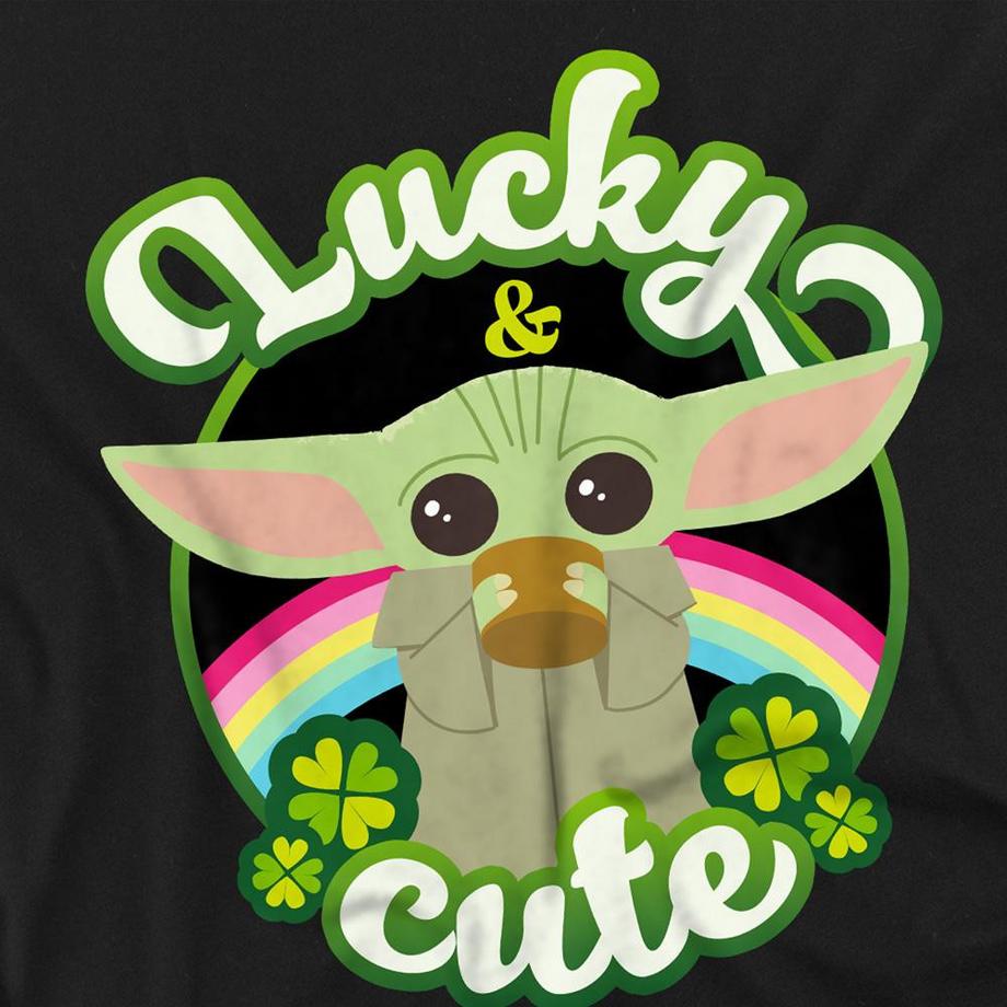 STAR WARS Lucky Cute St Patricks Day T-Shirt Manches Longues  