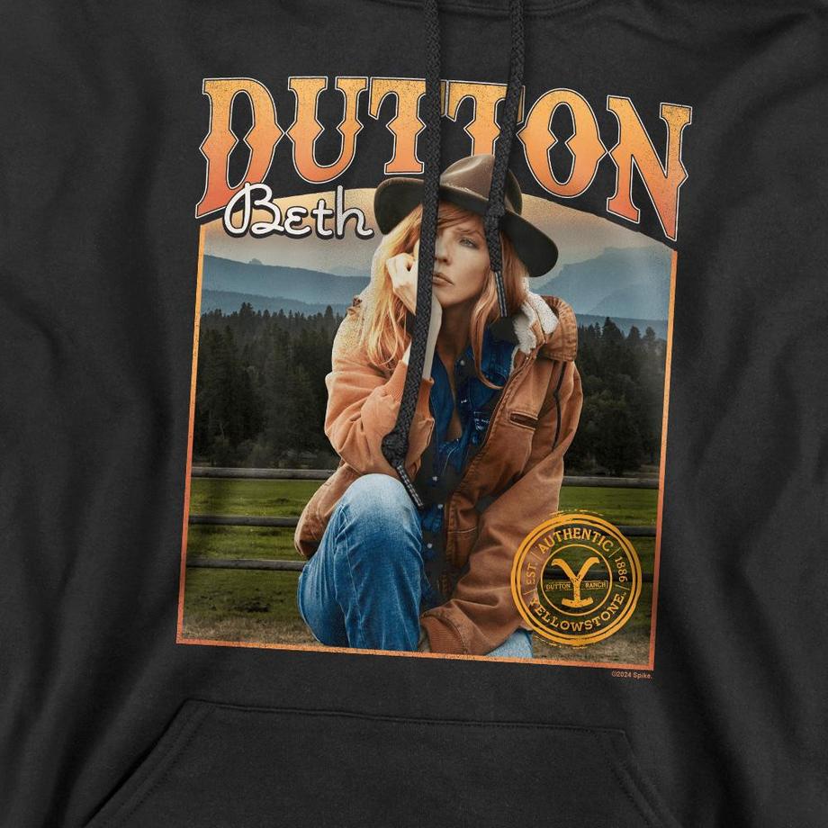 Yellowstone Thoughts Felpa Con Cappuccio Beth Dutton  