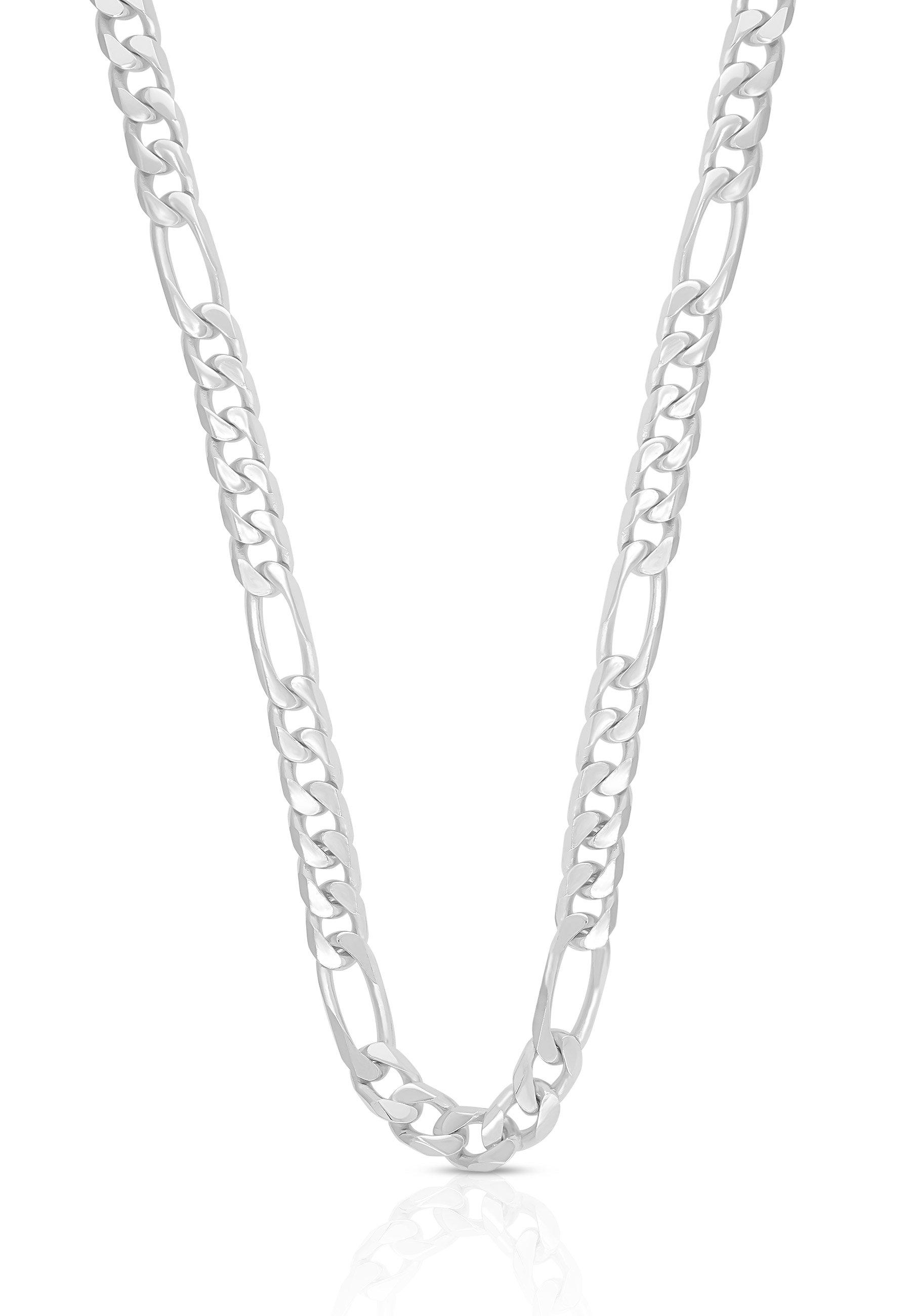 MUAU Schmuck  Collier figaro or blanc 750, 4,3mm, 45cm 