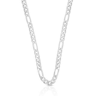 MUAU Schmuck  Collier figaro or blanc 750, 4,3mm, 45cm 