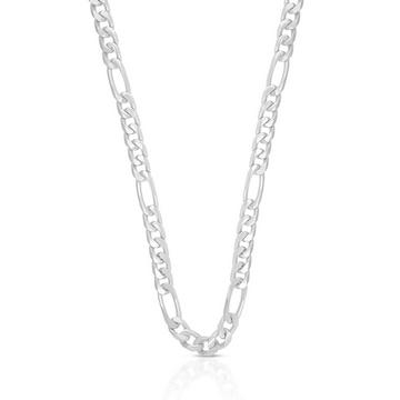 Collier figaro or blanc 750, 4,3mm, 45cm