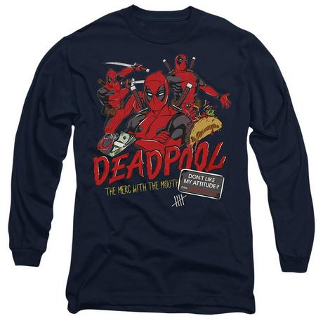 Deadpool Attitude Langarm T-Shirt  