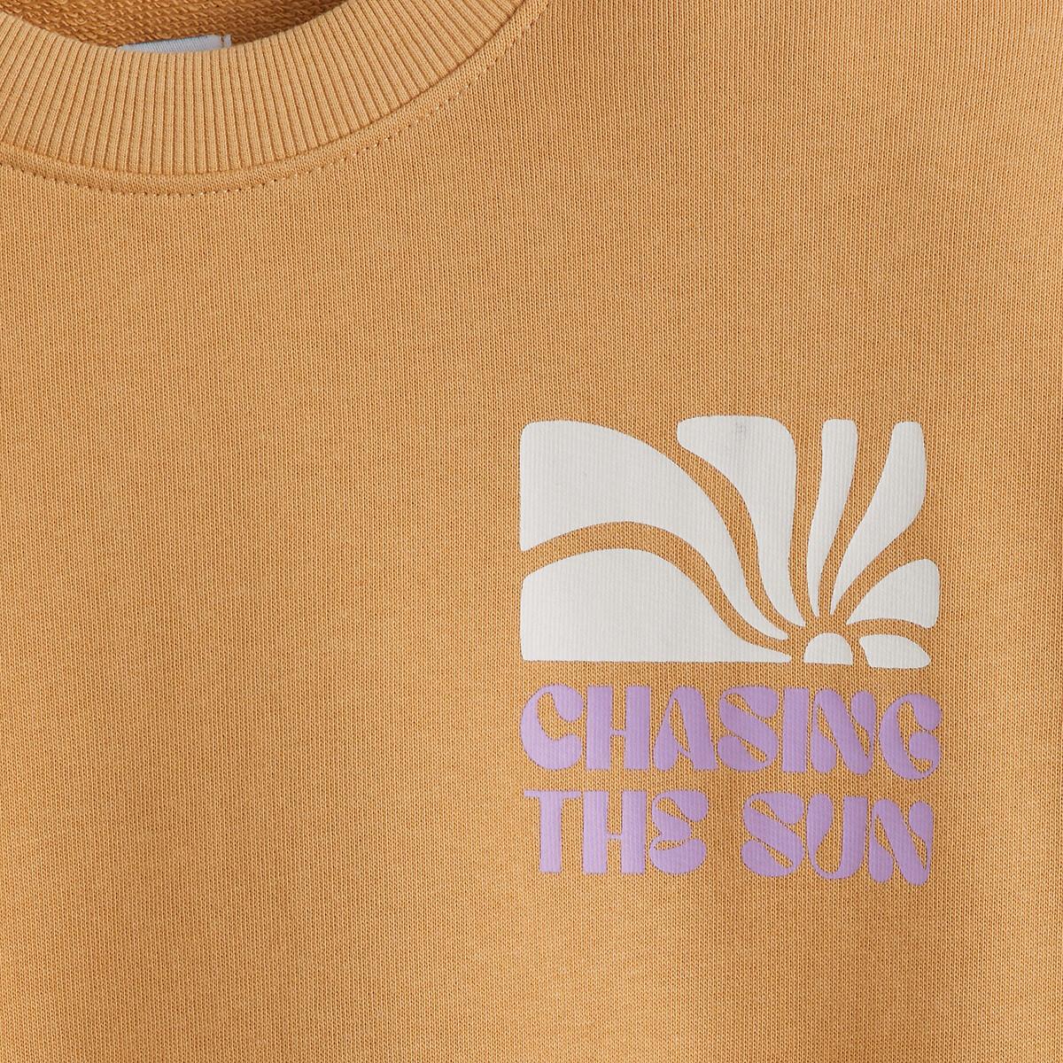 La Redoute Collections  Sweat col rond à message en molleton 