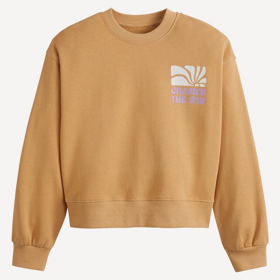 La Redoute Collections  Sweatshirt mit Rundhals und Message 