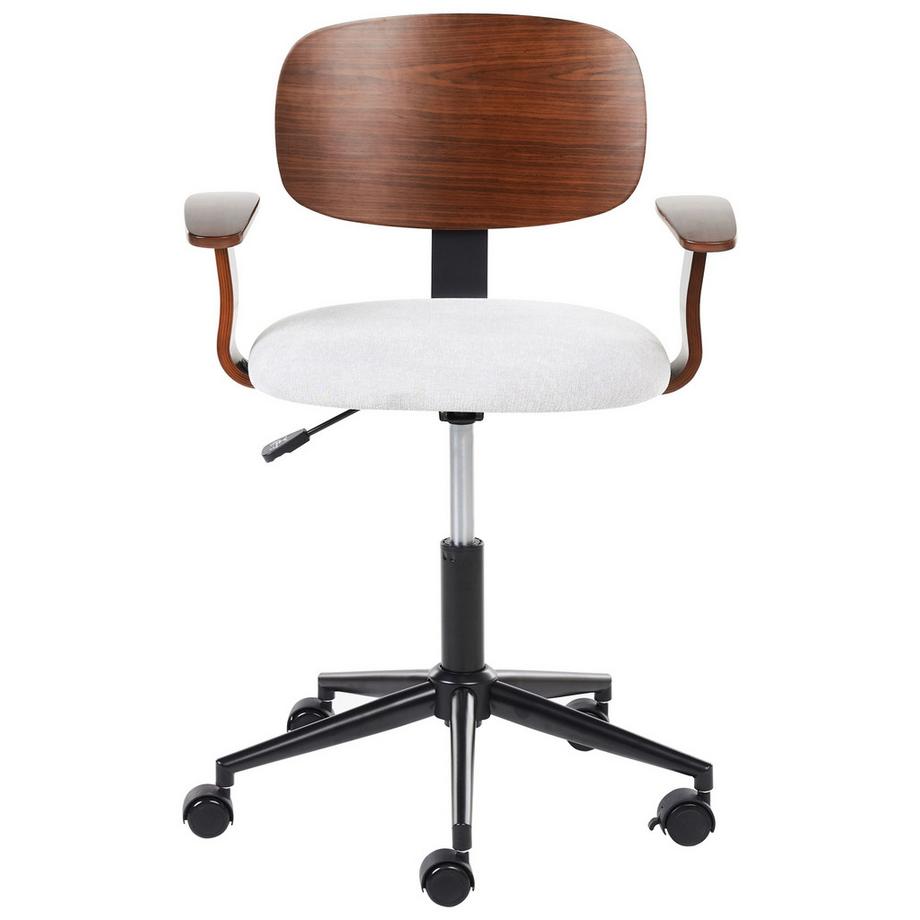 Beliani Chaise de bureau en Lin synthétique Rétro GUNNISON  