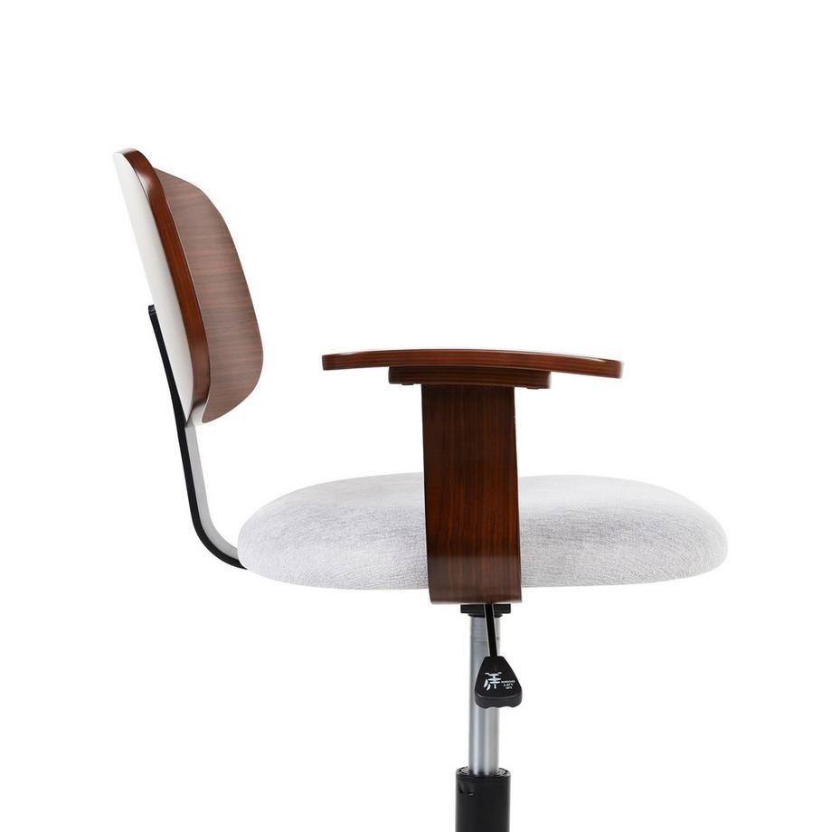 Beliani Chaise de bureau en Lin synthétique Rétro GUNNISON  