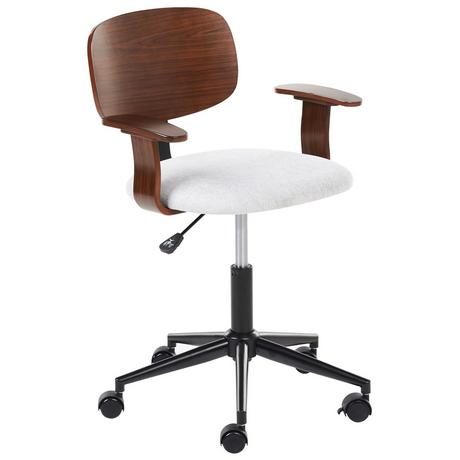 Beliani Sedia da scrivania en Lino sintetico Retrò GUNNISON  