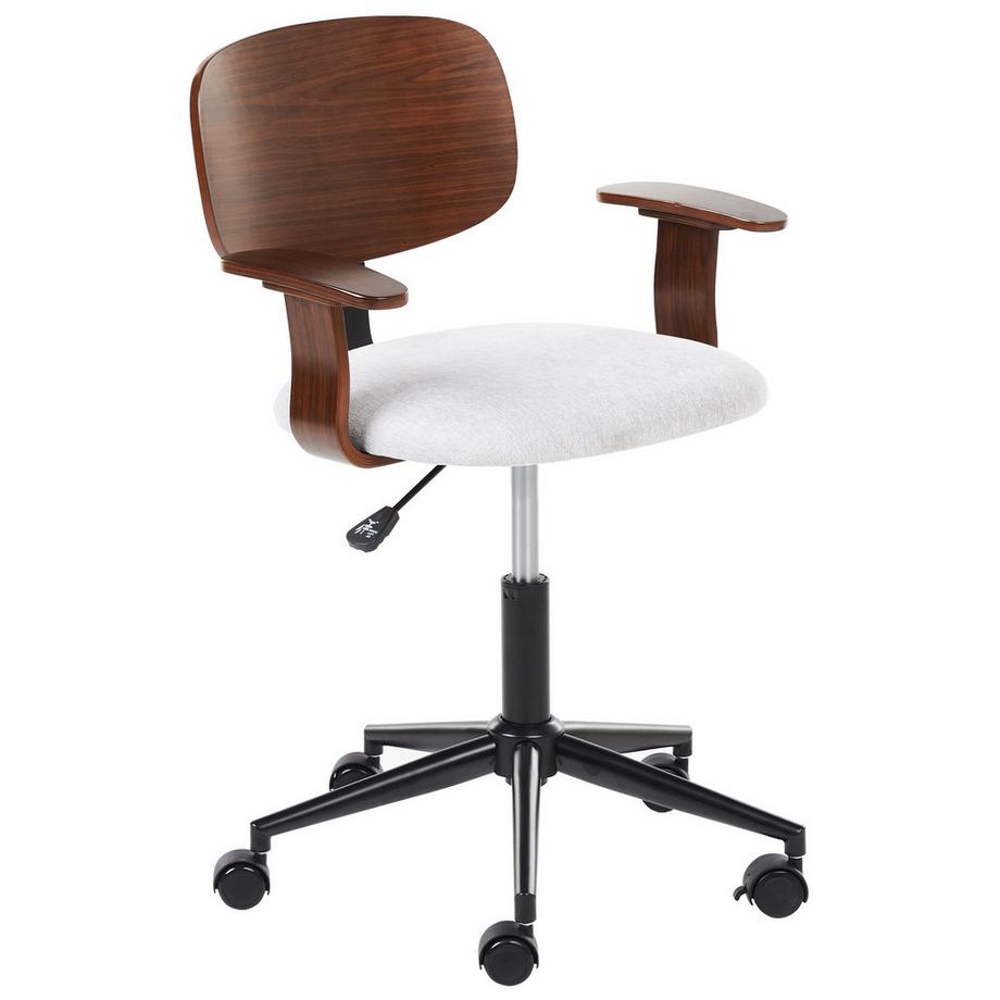 Chaise de bureau en Lin synthétique Rétro GUNNISON