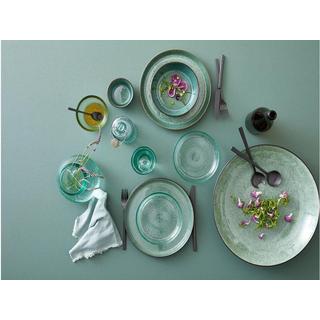 Bitz Dessertteller 21cm schwarz/grü 6 Stk., D: 21cm, H: 2cm, Stoneware  