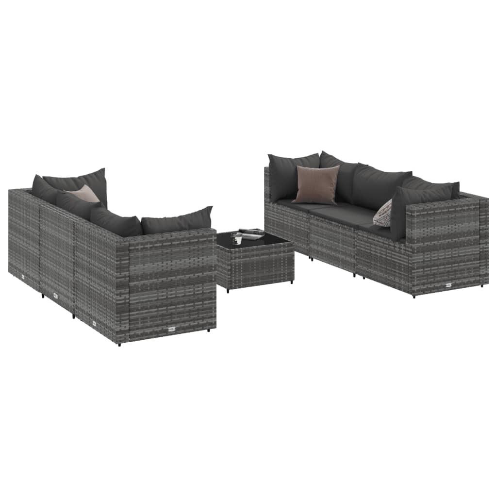 VidaXL set salotto da giardino Polirattan  