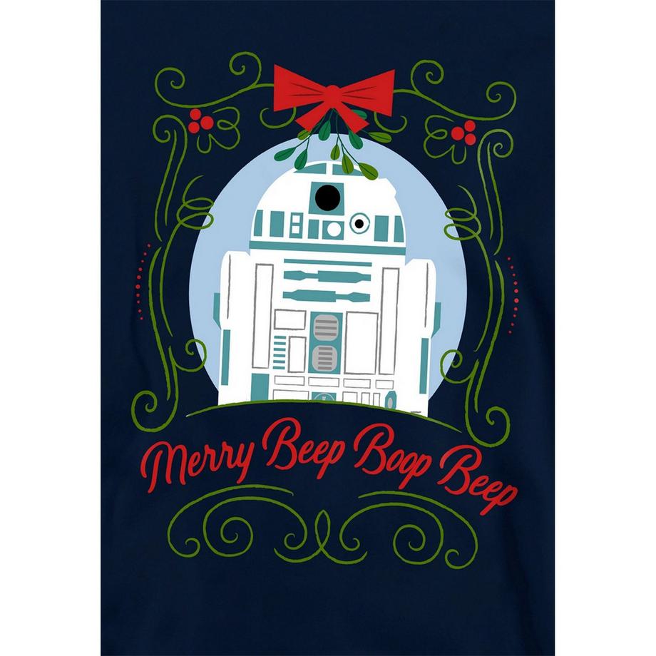 STAR WARS  Merry Beep Boop Beep Felpa Con Cappuccio Natale R2d2 