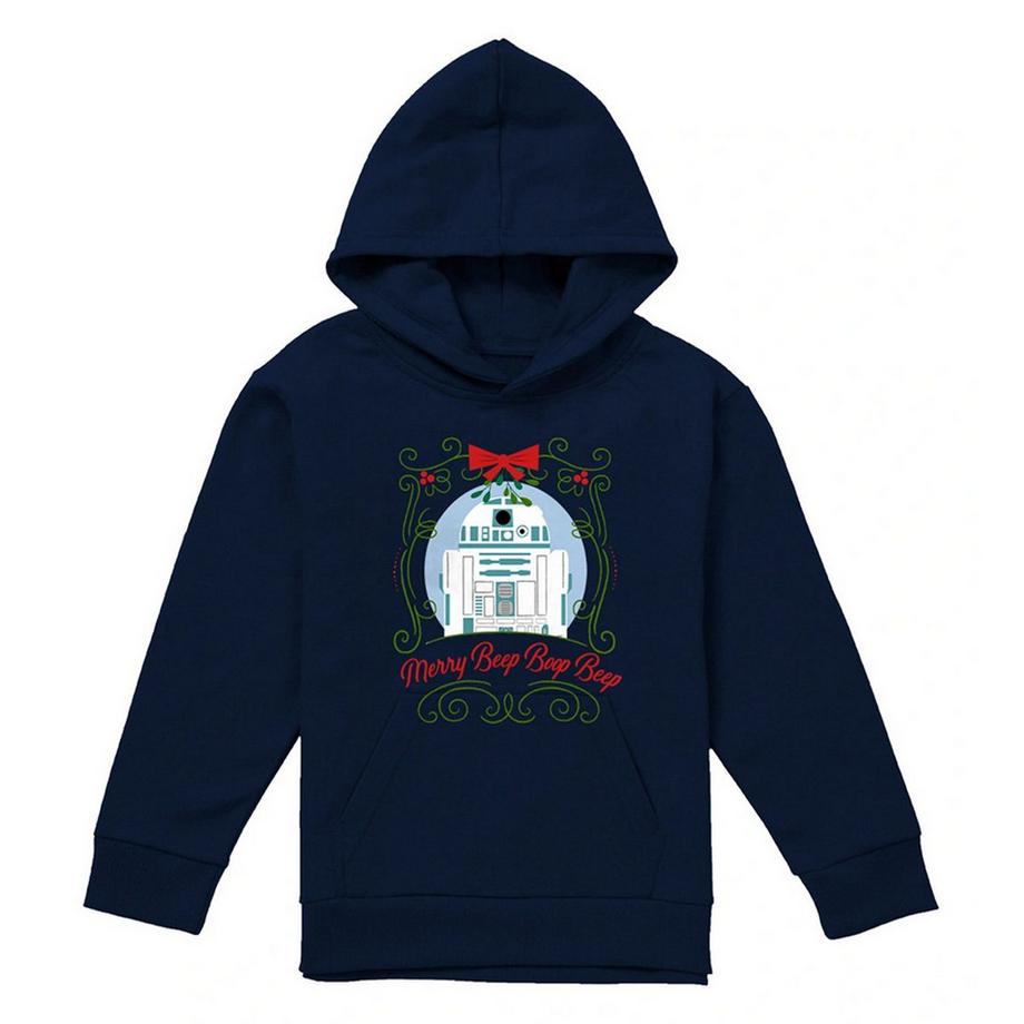 Sweat À Capuche Noël Motif R2d2 Merry Beep Boop Beep