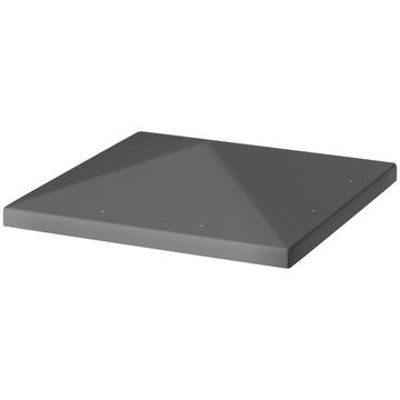 Outsuuny Tetto di Ricambio per Gazebo 3x3m Copertura di Ricambio per Tetto per Gazebo Impermeabile per Gazebo da Giardino Parti di Ricambio in Tessuto Oxford 370 g/m² Grigio Scuro