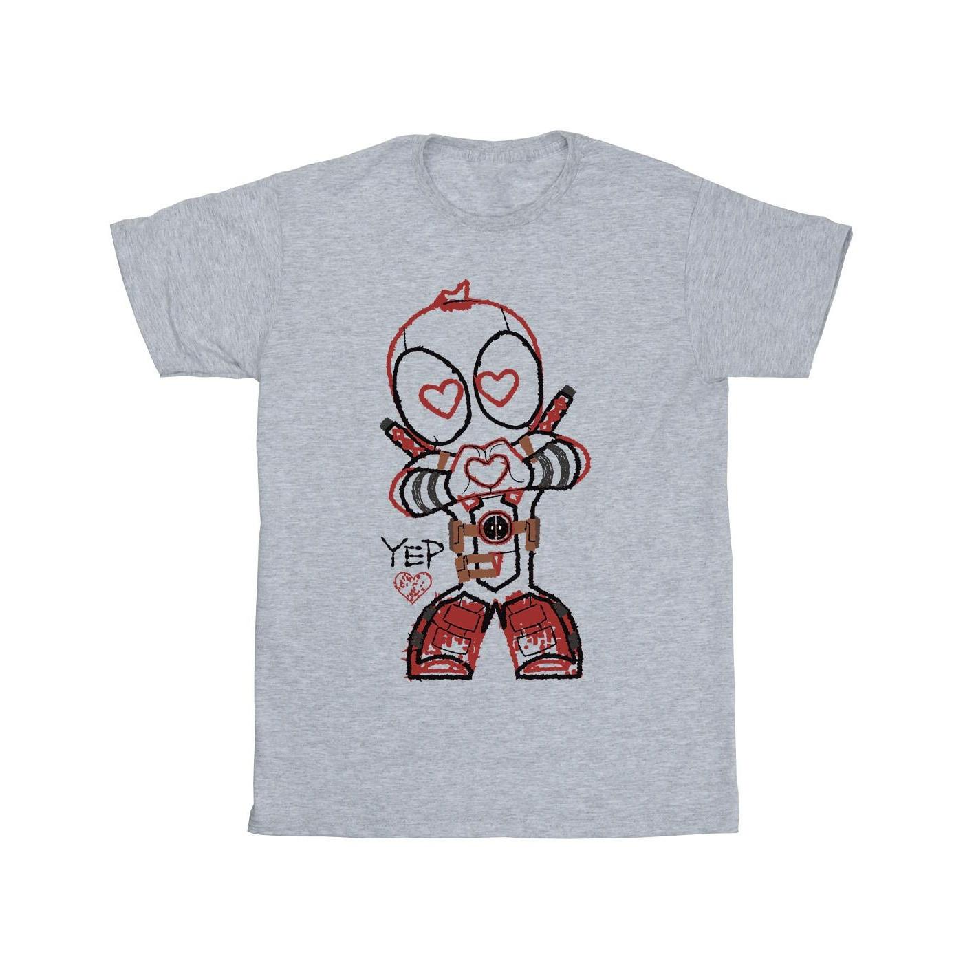 MARVEL  Deadpool Love Beam Line TShirt 