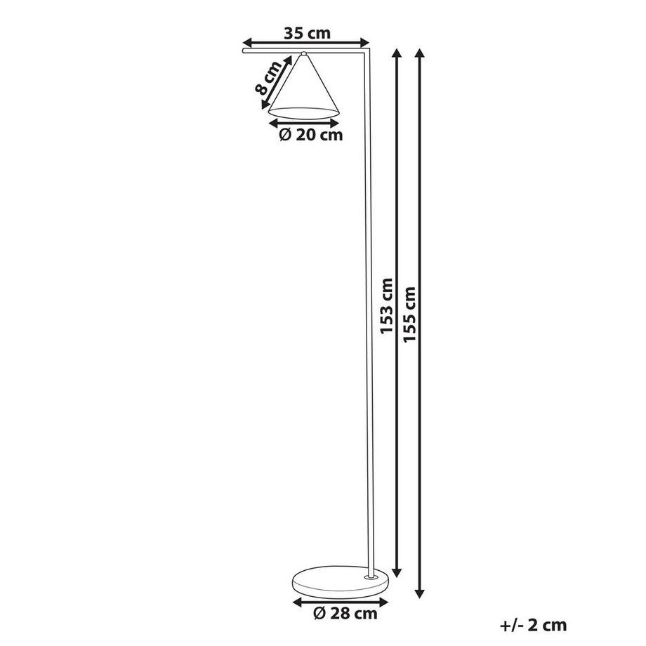 Beliani Stehlampe aus Eisen  MOCAL  