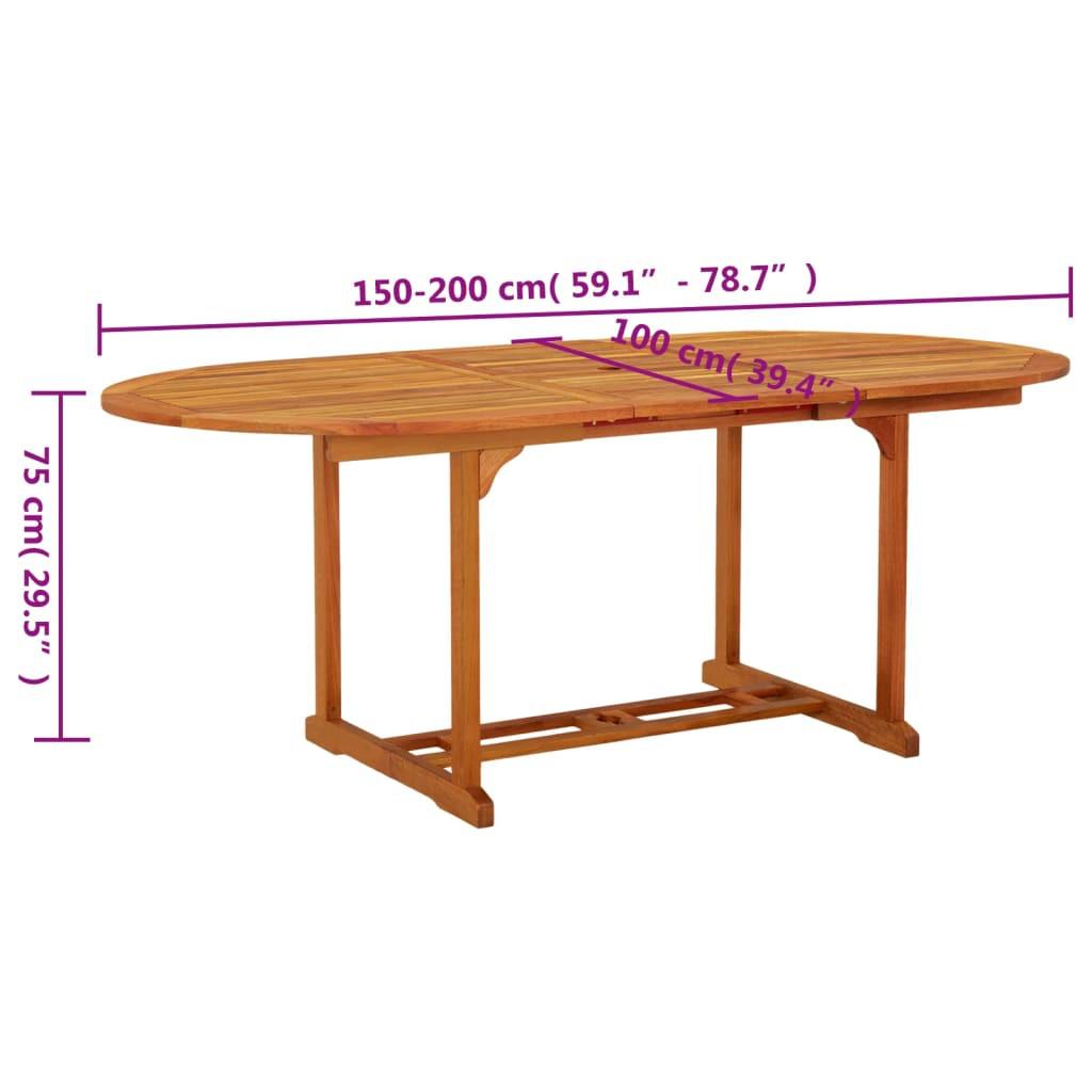 VidaXL Table de jardin bois  