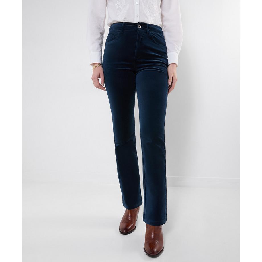 Luxuriöse Bootcut-Hose aus Moleskin