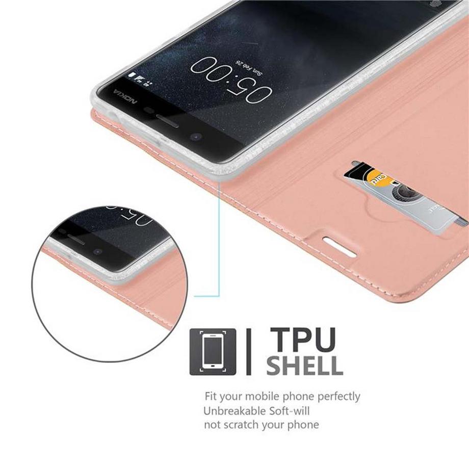 Cadorabo  Hülle für Nokia 5 2017 Magnetverschluss, Kartenfach 