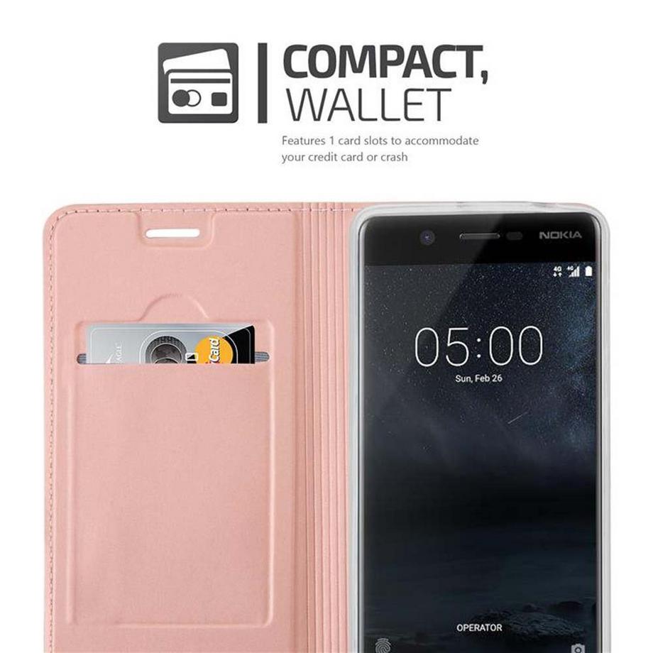 Cadorabo  Hülle für Nokia 5 2017 Magnetverschluss, Kartenfach 