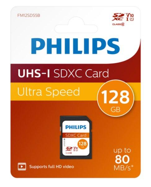 PHILIPS  SDXC UHS-I U1 Speicherkarte 128 GB Schwarz 