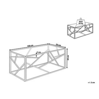 Beliani Couchtisch aus Glas Modern ORLAND  