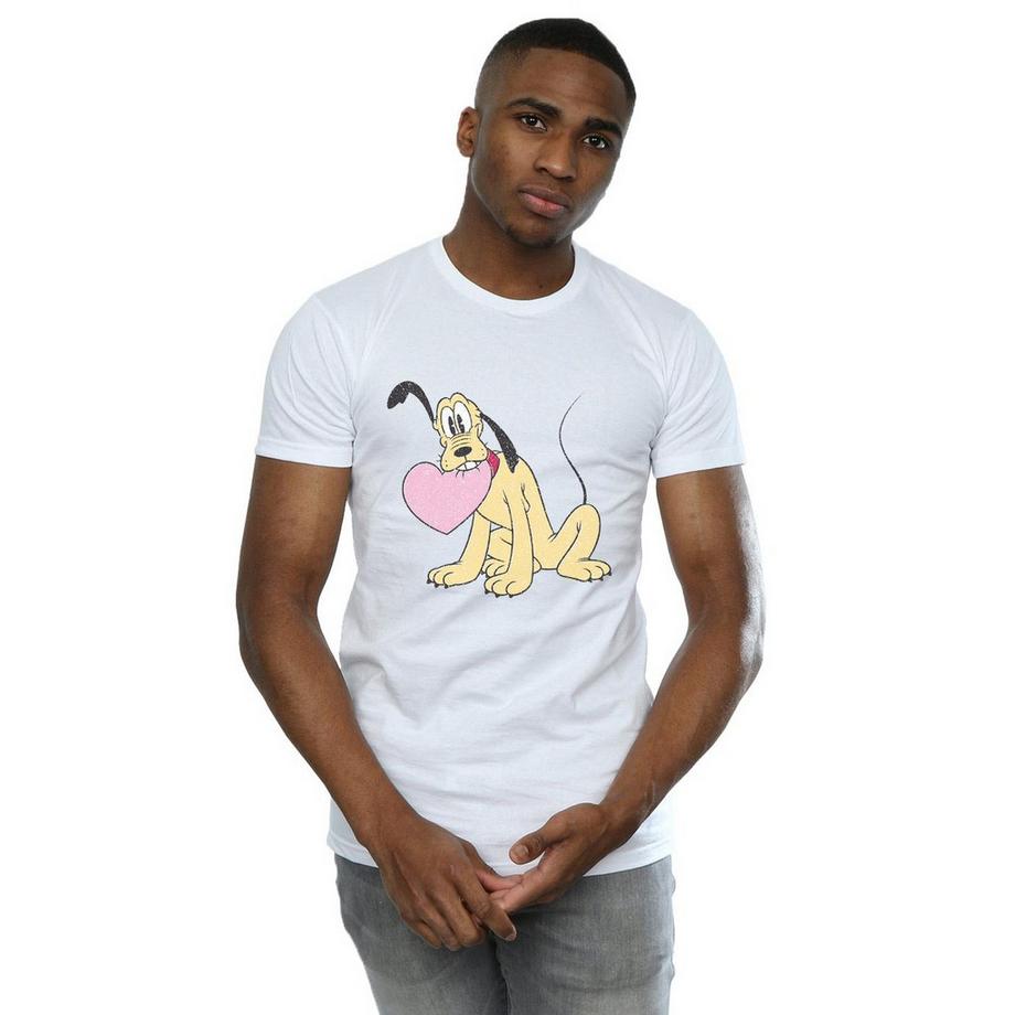 Disney Pluto T-Shirt Stampa Cuore  