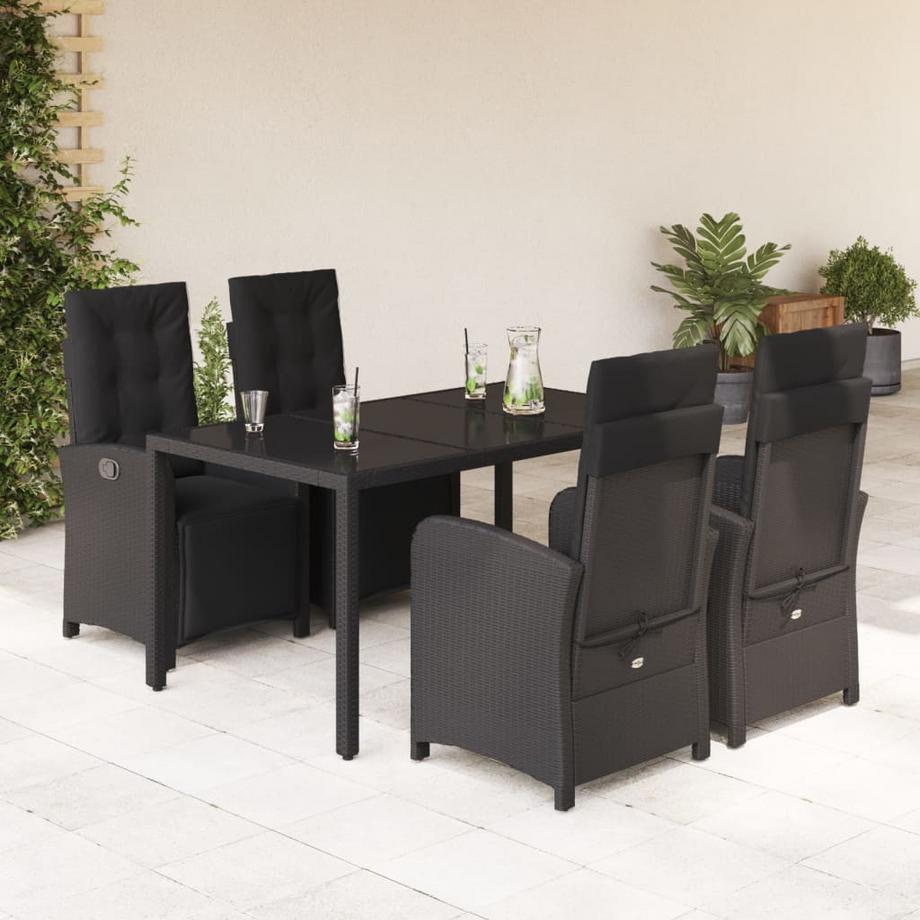 VidaXL Ensemble de salle à manger de jardin rotin synthétique  