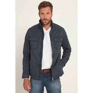 JP1880  Veste en coton rustique, délavage vintage bleu nuit mat 