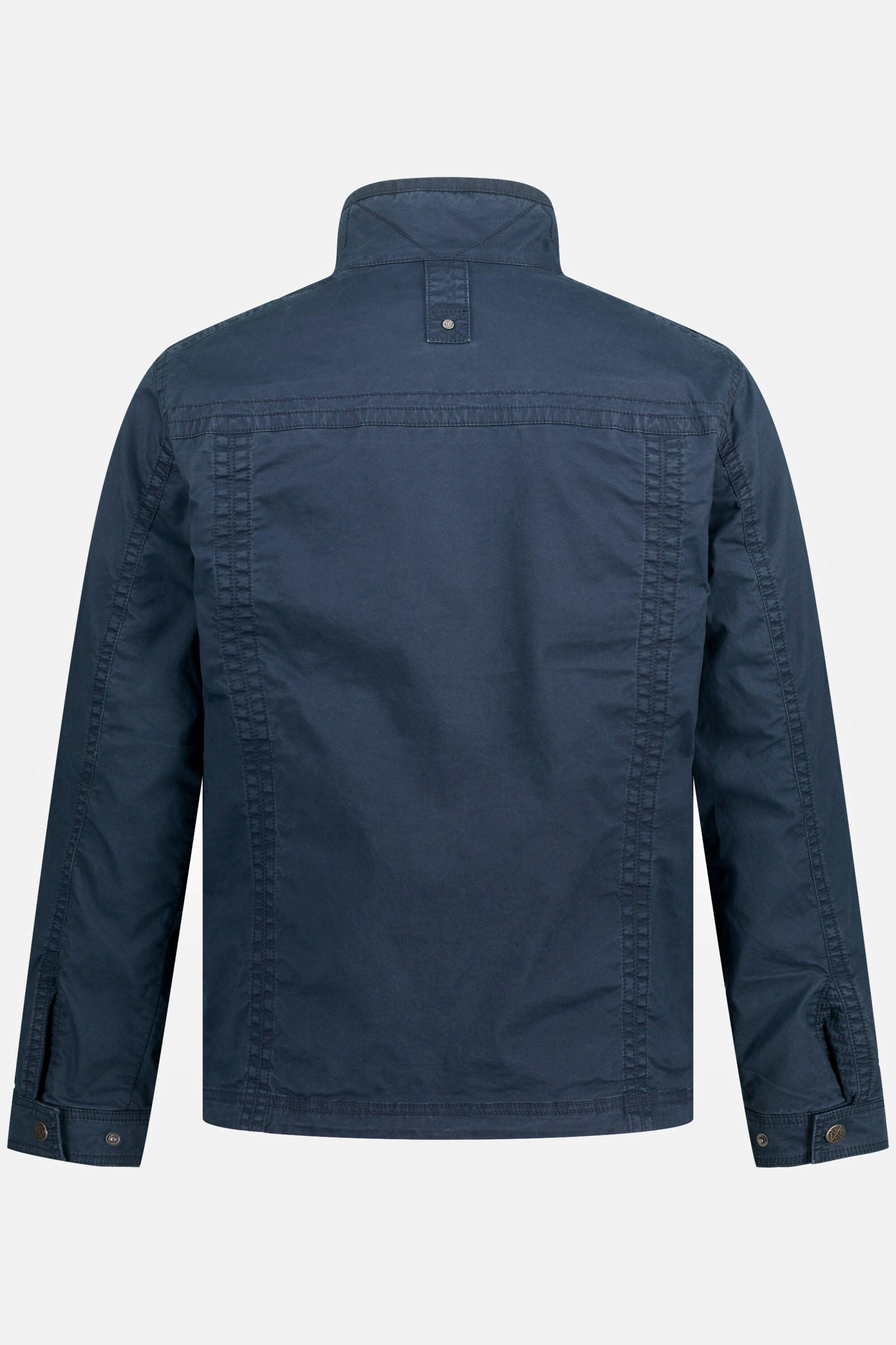 JP1880  Veste en coton rustique, délavage vintage bleu nuit mat 