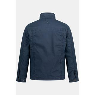 JP1880  Veste en coton rustique, délavage vintage bleu nuit mat 