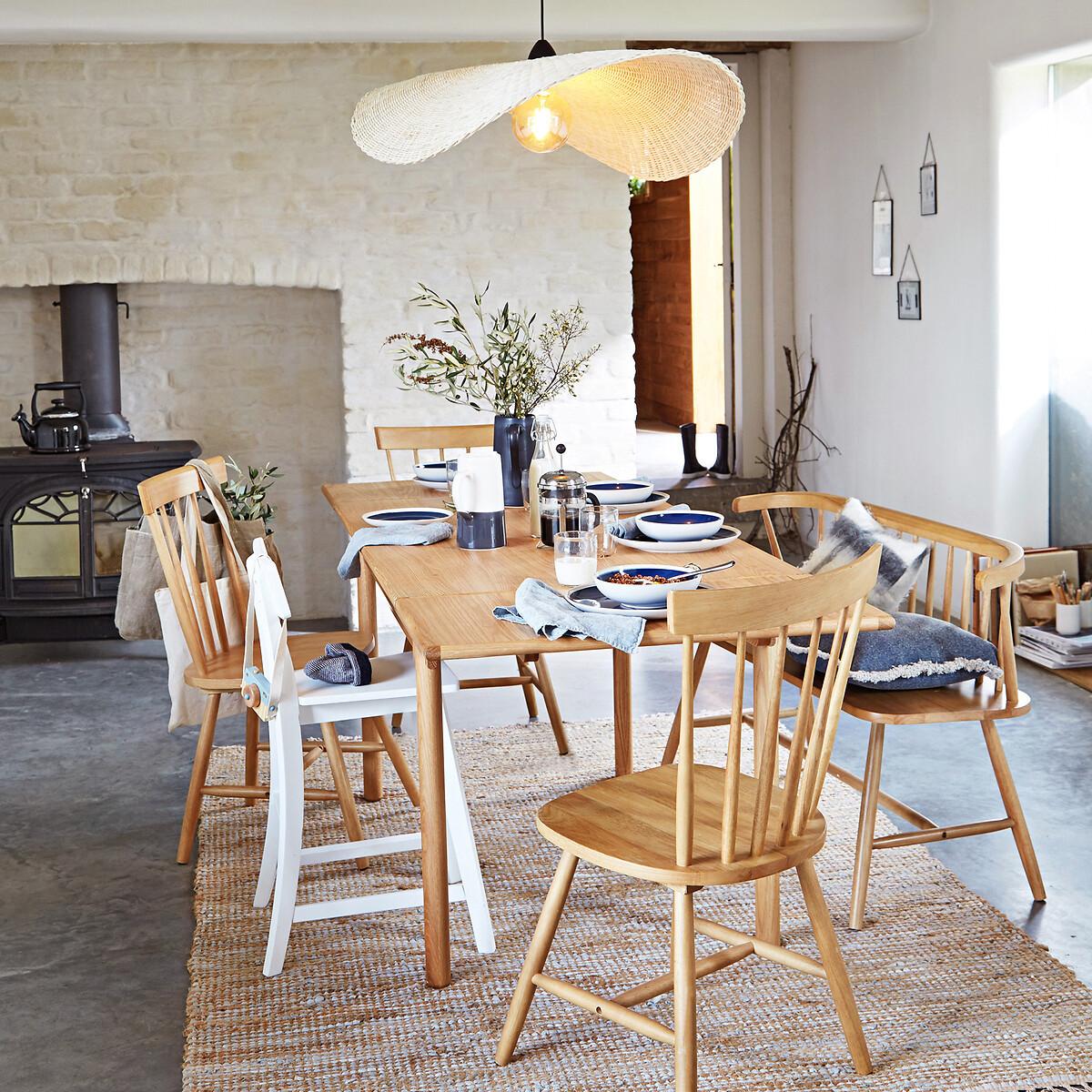 La Redoute Intérieurs  Banquette de table à barreaux hévéa massif 