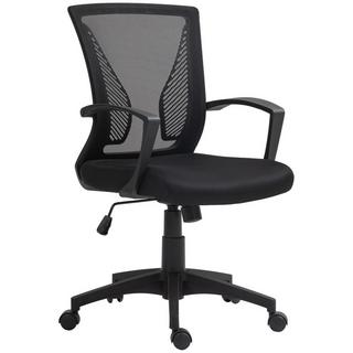 Northio Chaise de bureau avec fonction d'inclinaison, chaise de bureau réglable en hauteur, chaise pivotante pouvant supporter jusqu'à 120 kg, pour bureau, étude, noir  