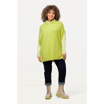 Pull sans manches oversized, bords-côtes, col en maille