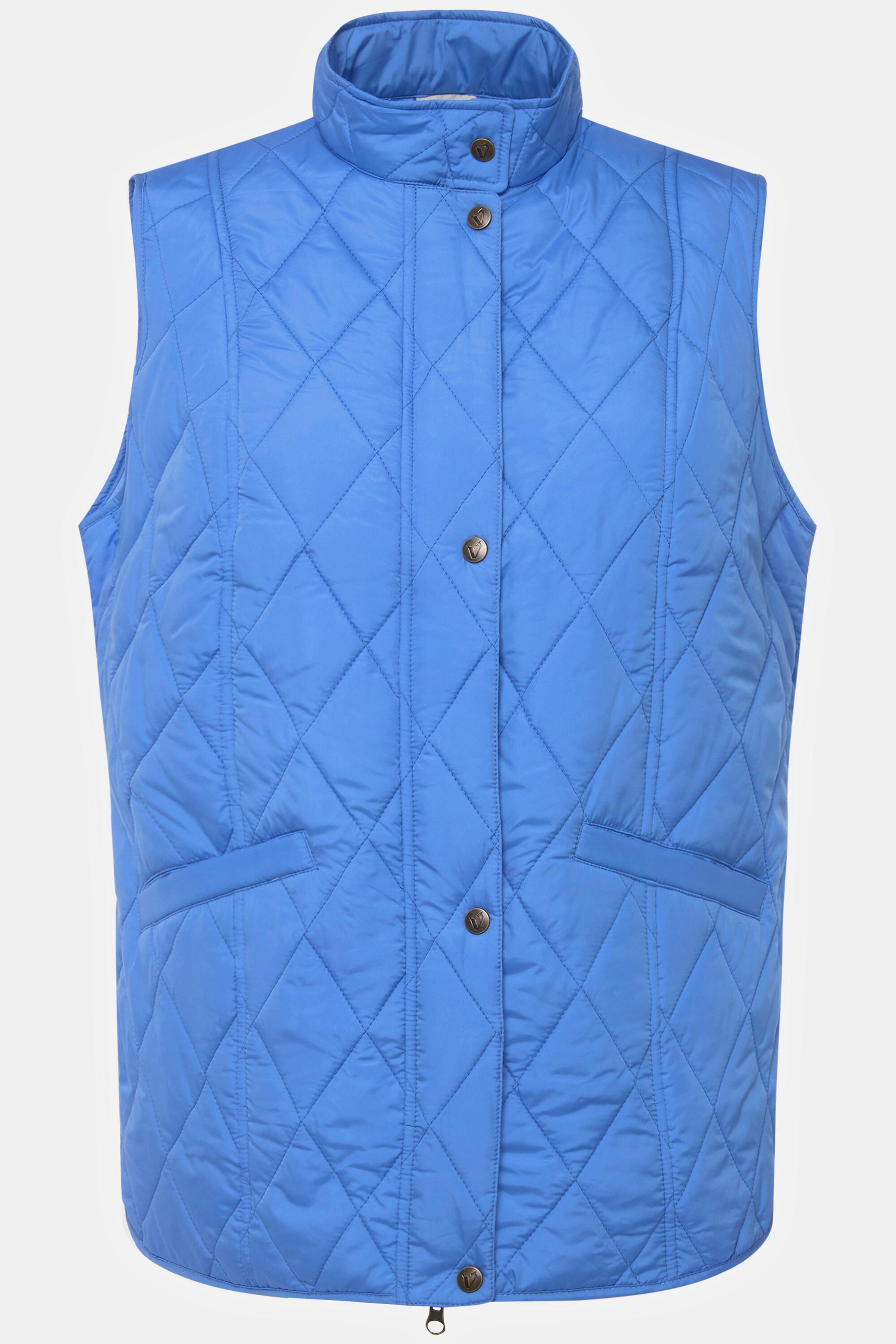 Ulla Popken  Gilet matelassé, coupe slim, col montant 