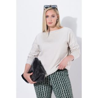 Ulla Popken Pull Oversize Encolure Bateau Manches Longues  