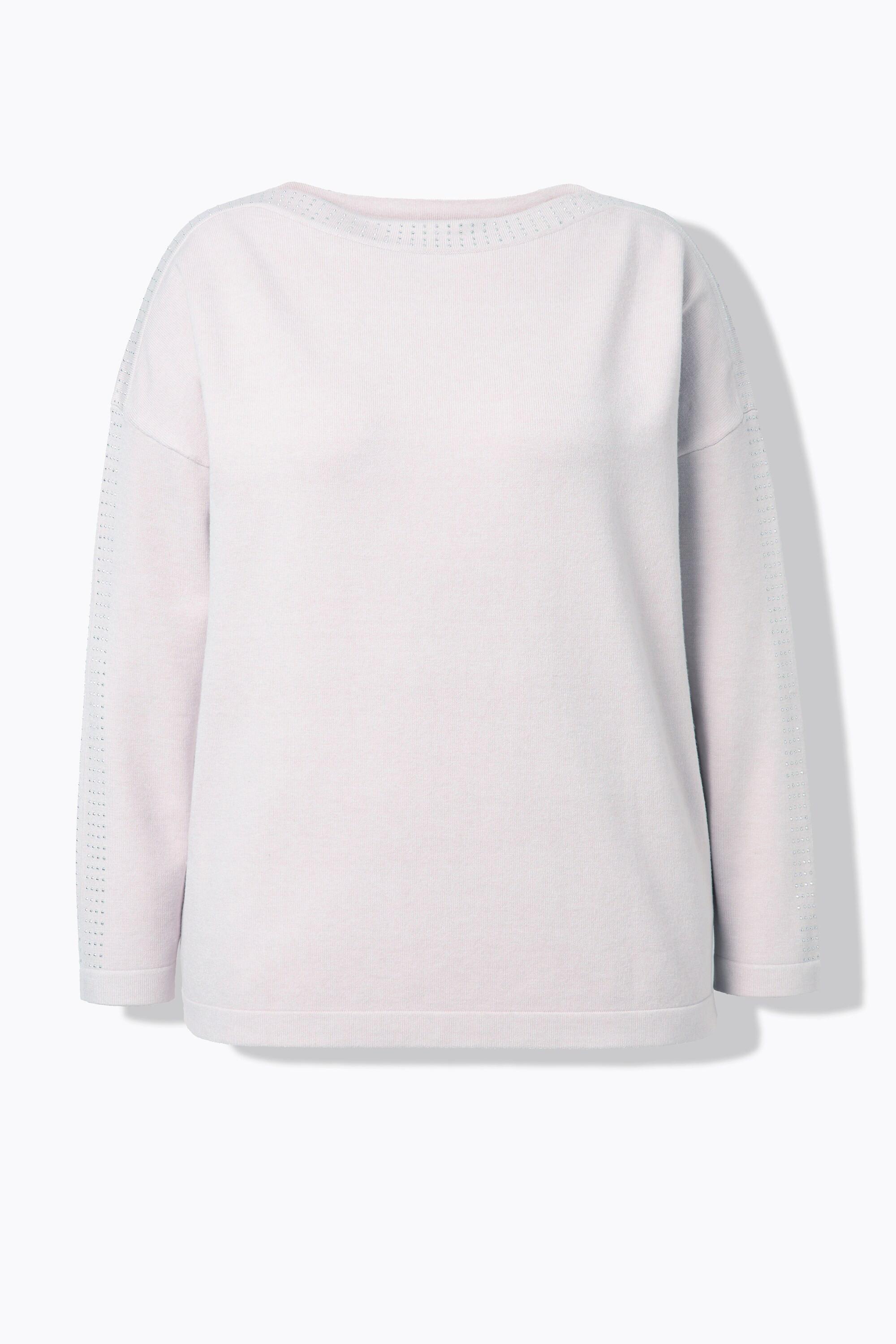 Ulla Popken Pull Oversize Encolure Bateau Manches Longues  